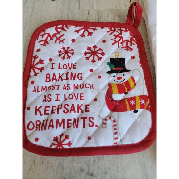 Hallmark dear Santa dish cloth oven mitt set home decor xmas - Picture 5 of 7